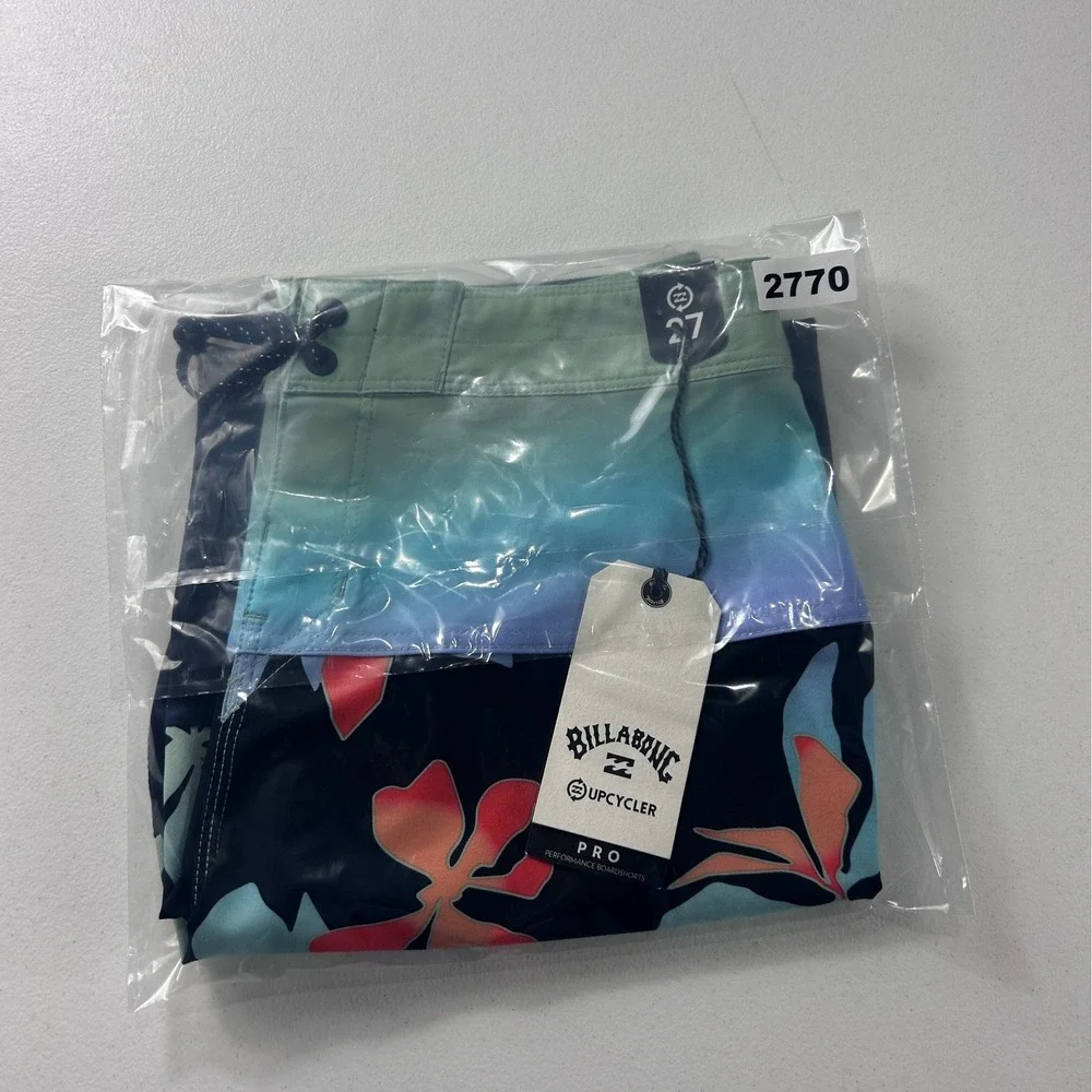 Billabong Tribong Pro Upcycler Mens Boardshorts Navy Floral Ombre Size‎ 27 NEW
